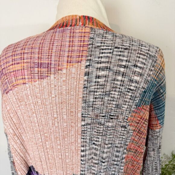 ANTHROPOLOGIE | patchwork cardigan sweater | M/L | space dye - Picture 5 of 10